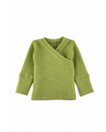 Kaschmir Baby Longsleeve in Grün, Größe 50/56, genäht in Berlin