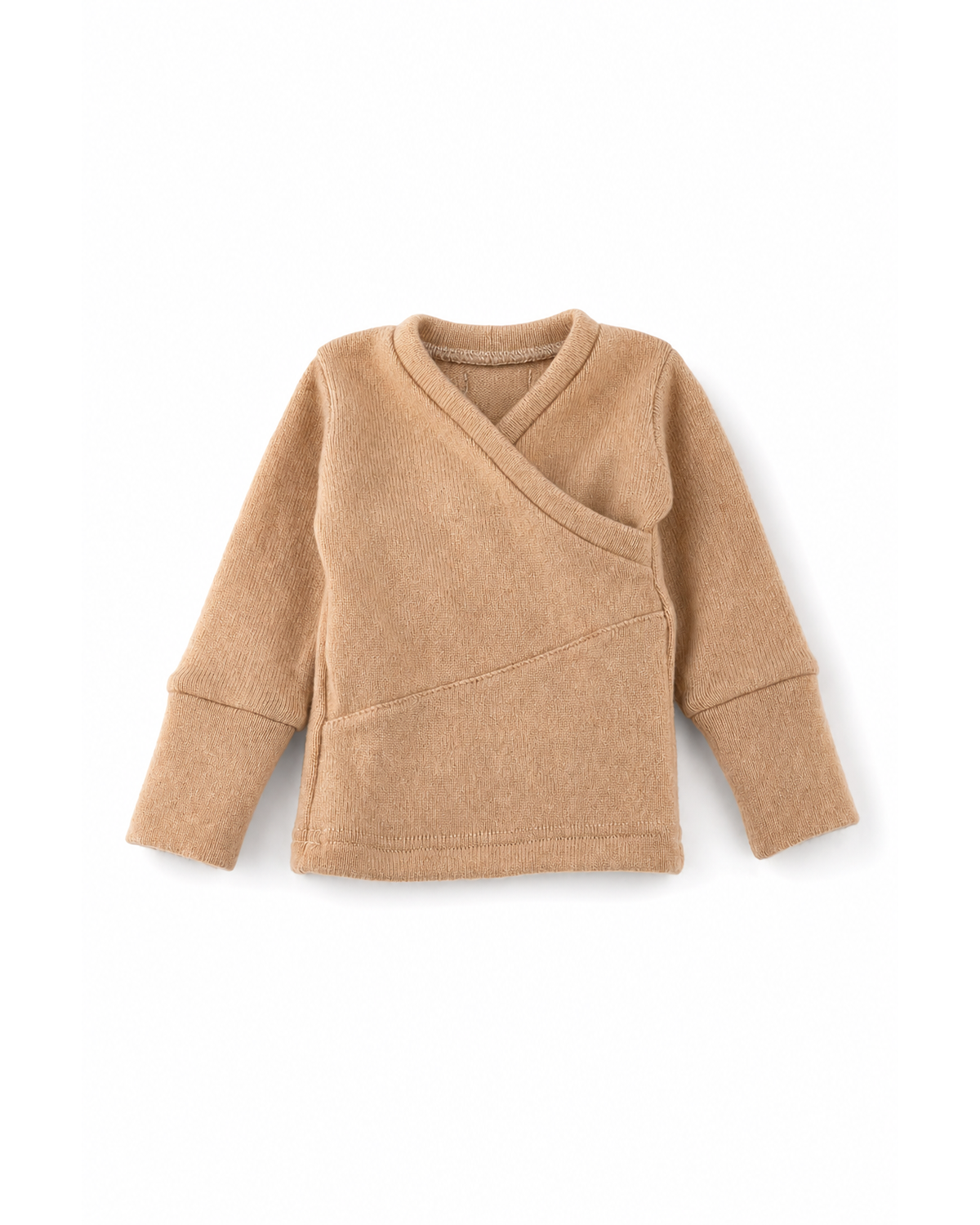 Kaschmir Baby Longsleeve in Orange, Größe 50/56, genäht in Berlin
