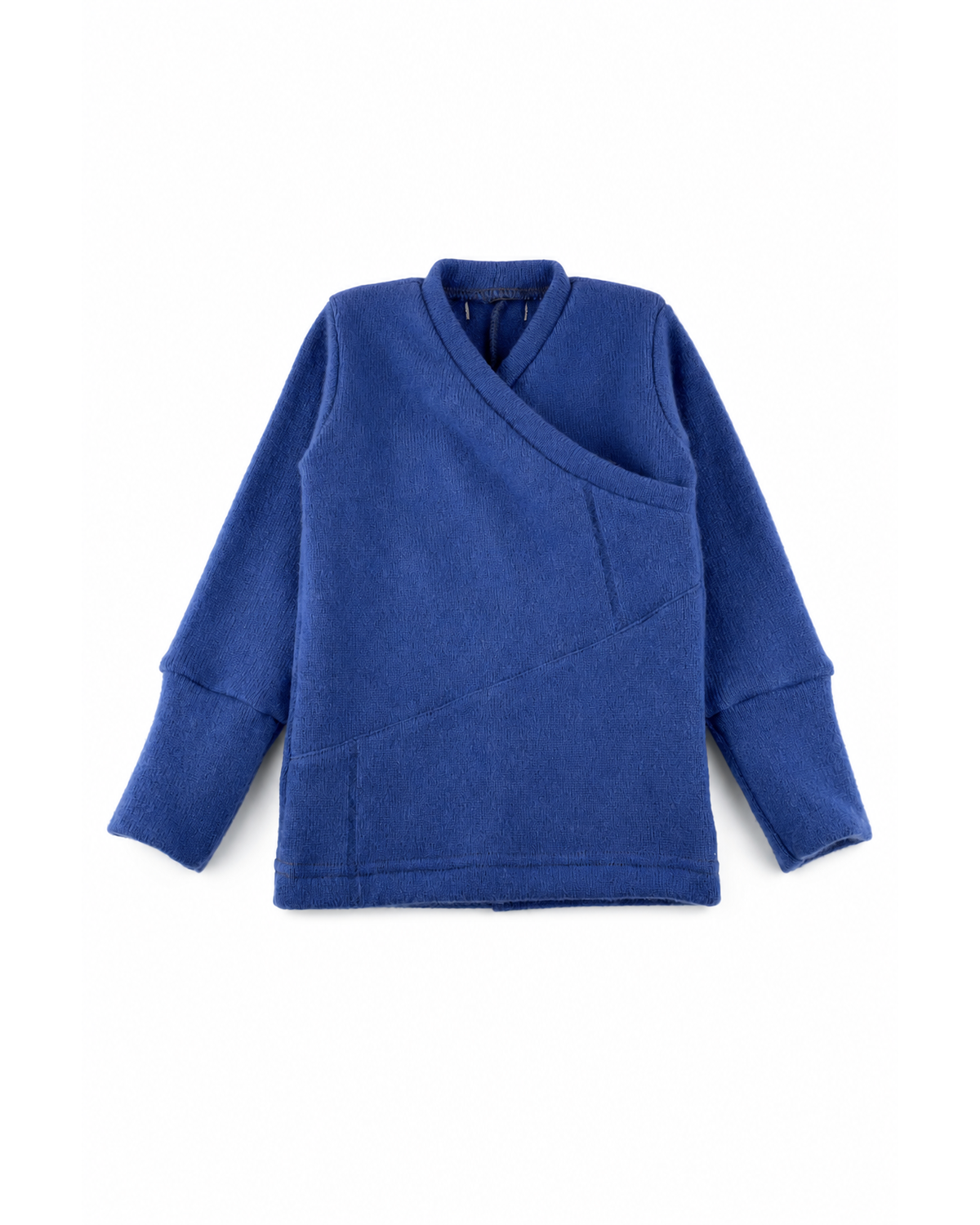 Kaschmir Baby Longsleeve in Blau, Größe 74/80, genäht in Berlin
