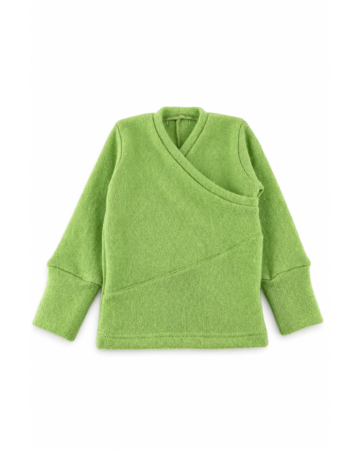 Kaschmir Baby Longsleeve in Grün, Größe 74/80, genäht in Berlin