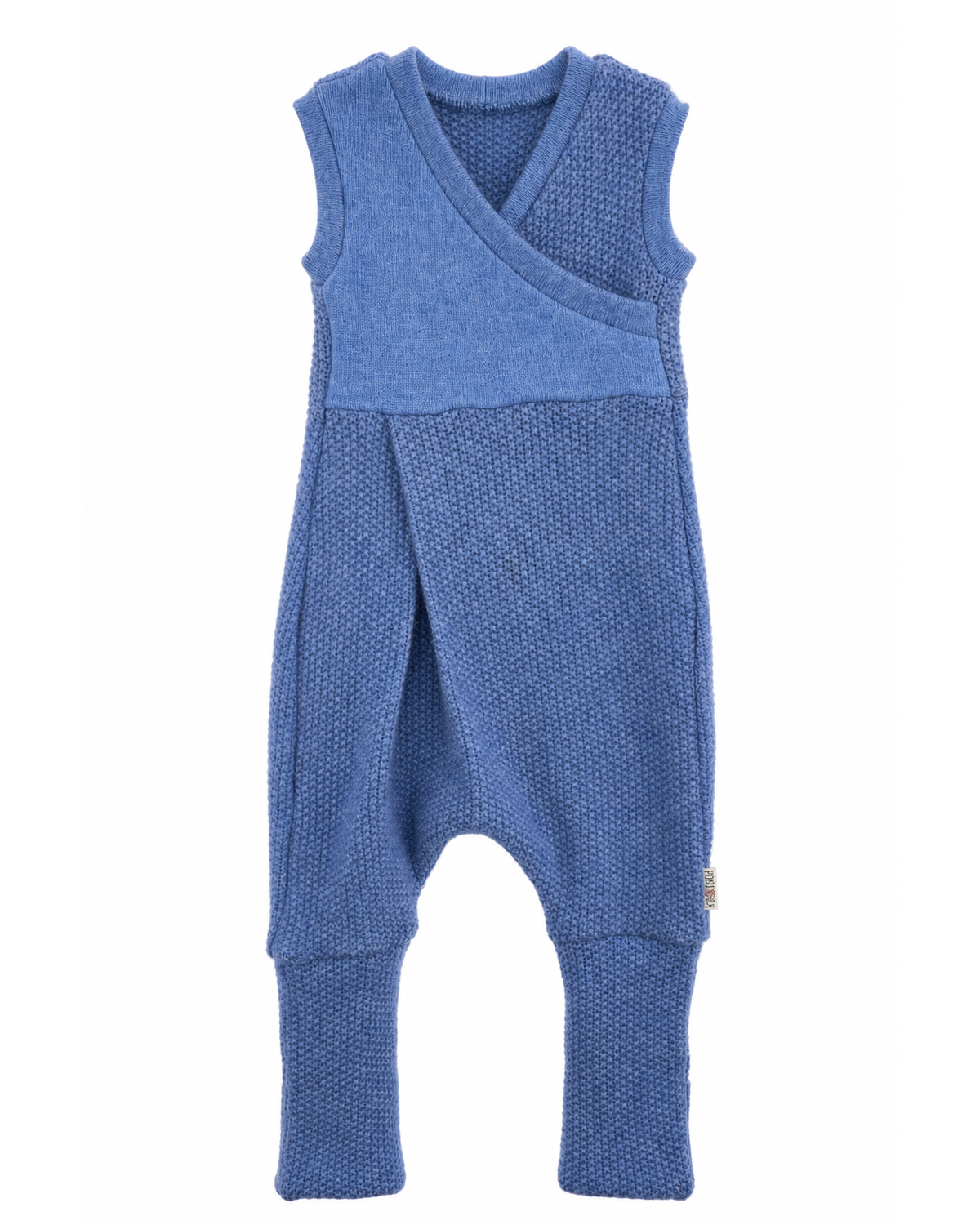 Kaschmir Baby Einteiler in Blau, Größe 1, genäht in Berlin