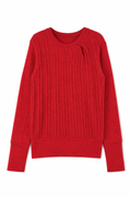 Kaschmir Pullover mit der Falte für Kinder in Rot, genäht in Berlin