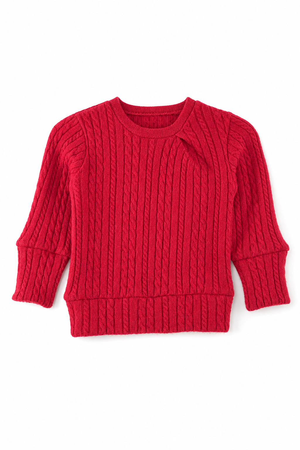 Kaschmir Pullover mit der Falte für Babys in Rot, genäht in Berlin