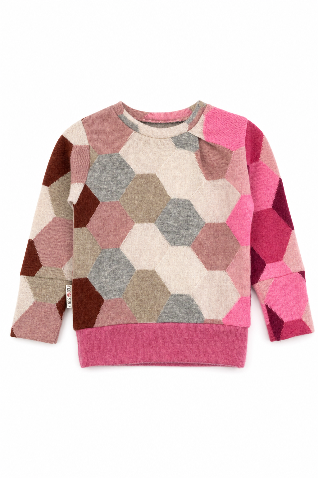 Kaschmir Pullover mit der Falte für Babys in Rosa, genäht in Berlin