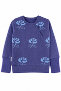 Kaschmir Pullover mit der Falte für Kinder in Lila, genäht in Berlin