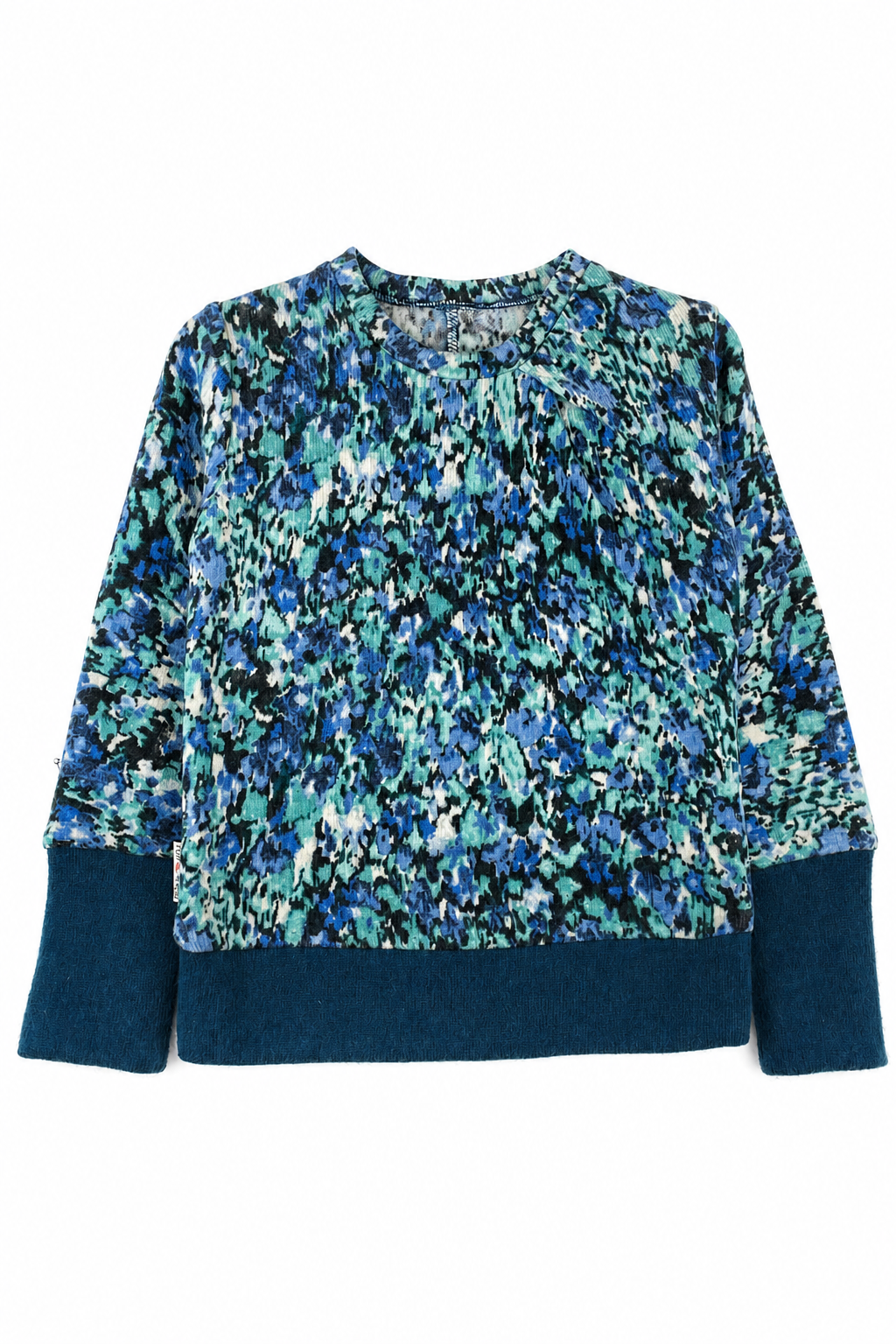 Kaschmir Pullover mit der Falte für Kinder in Blau, genäht in Berlin