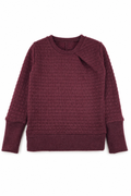 Kaschmir Pullover mit der Falte für Kinder in Rot, genäht in Berlin
