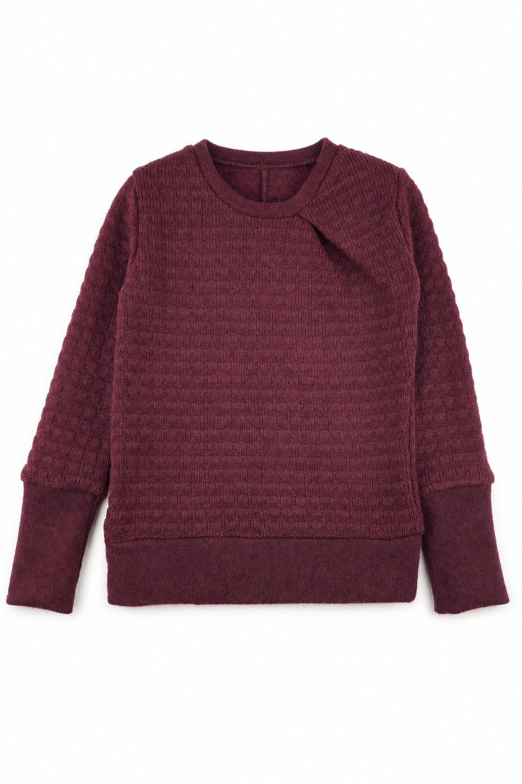 Kaschmir Pullover mit der Falte für Kinder in Rot, genäht in Berlin