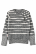 Kaschmir Pullover mit der Falte für Kinder in Grau, genäht in Berlin