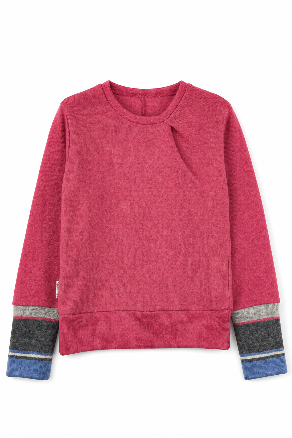Kaschmir Pullover mit der Falte für Kinder in Rosa, genäht in Berlin