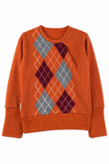 Kaschmir Pullover mit der Falte für Kinder in Orange, genäht in Berlin