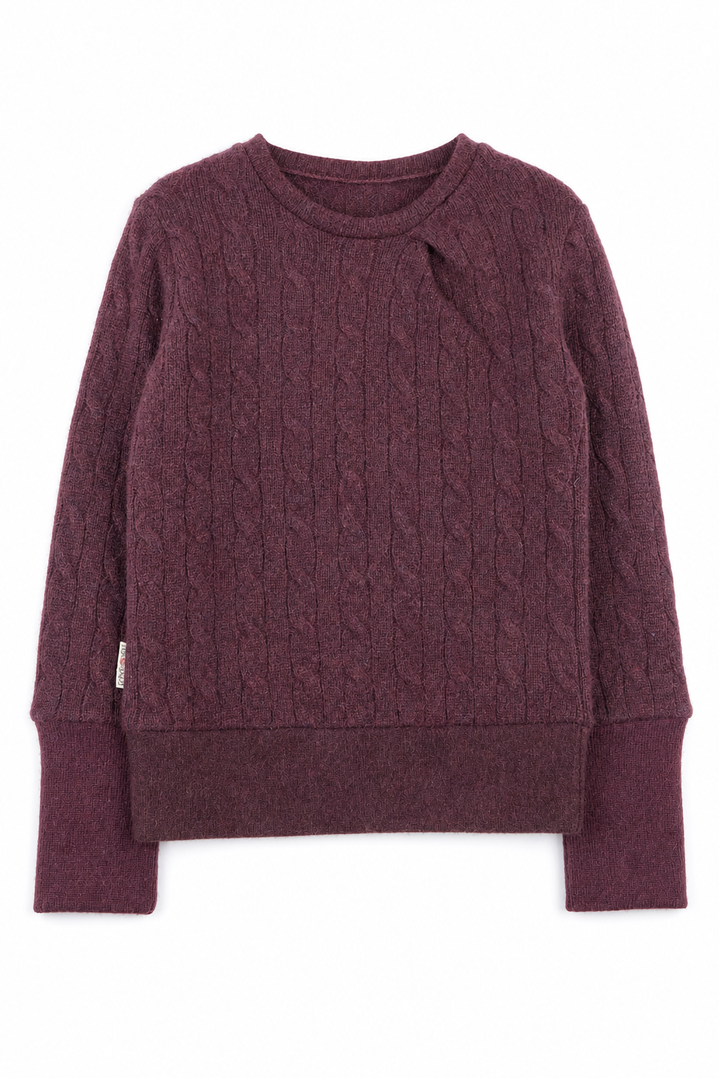 Kaschmir Pullover mit der Falte für Kinder in Rot, genäht in Berlin