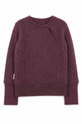 Kaschmir Pullover mit der Falte für Kinder in Rot, genäht in Berlin