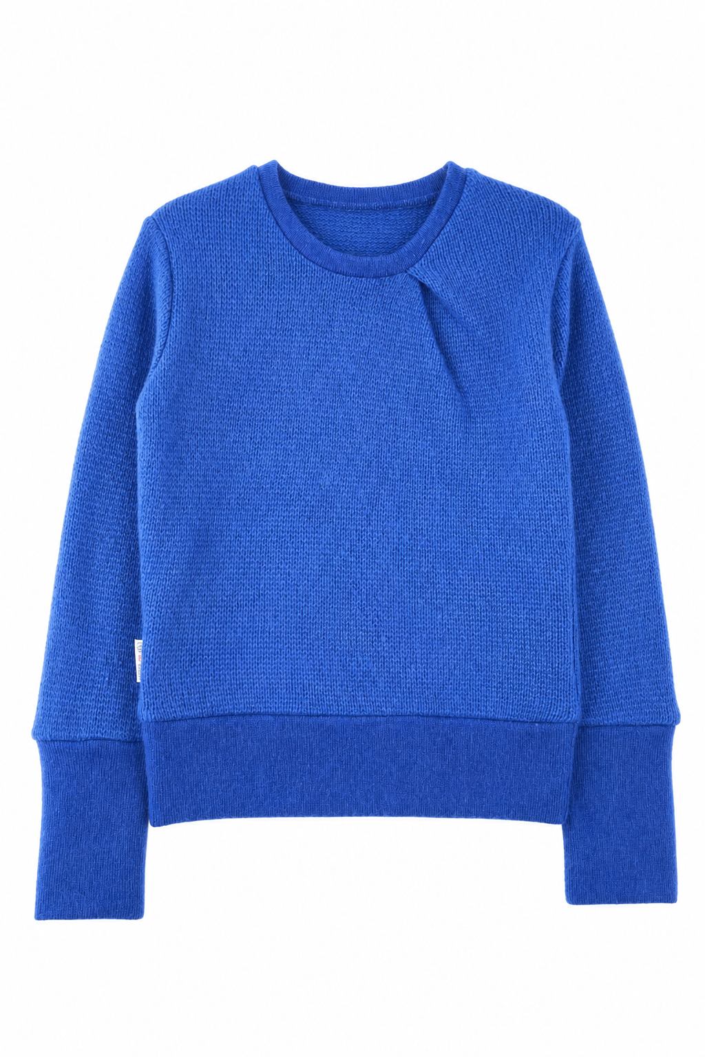 Kaschmir Pullover mit der Falte für Kinder in Blau, genäht in Berlin