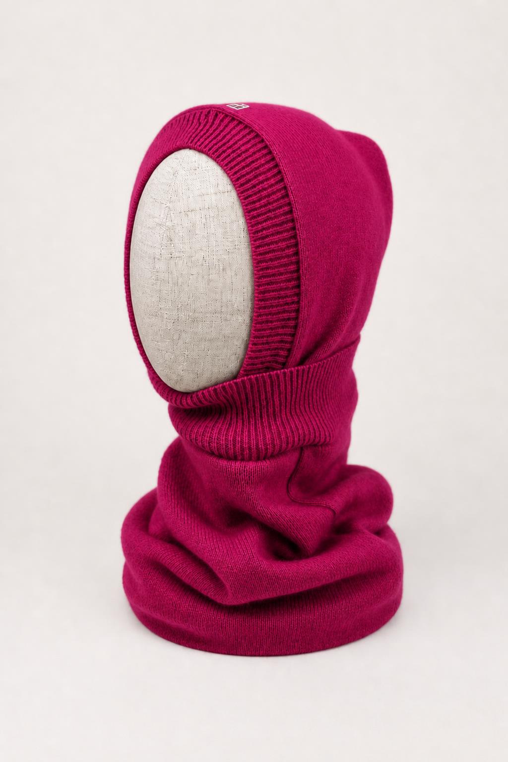 Kaschmir Damen Kapuzenschal in Pink, genäht in Berlin