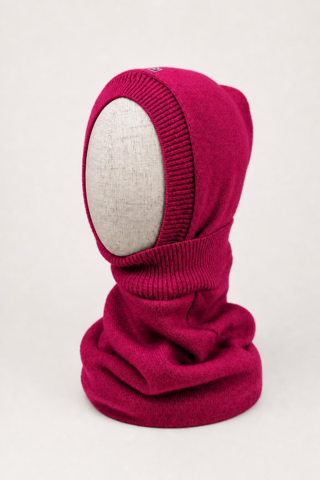 Kaschmir Damen Kapuzenschal in Rosa, genäht in Berlin