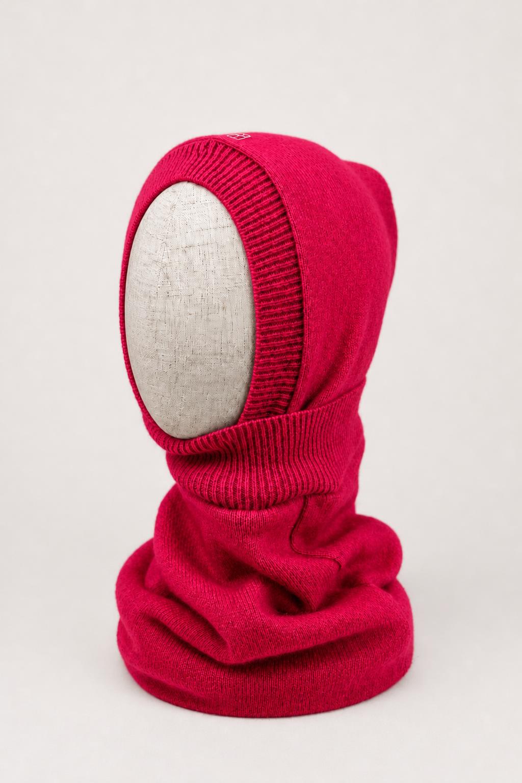Kaschmir Damen Kapuzenschal in Rot, genäht in Berlin