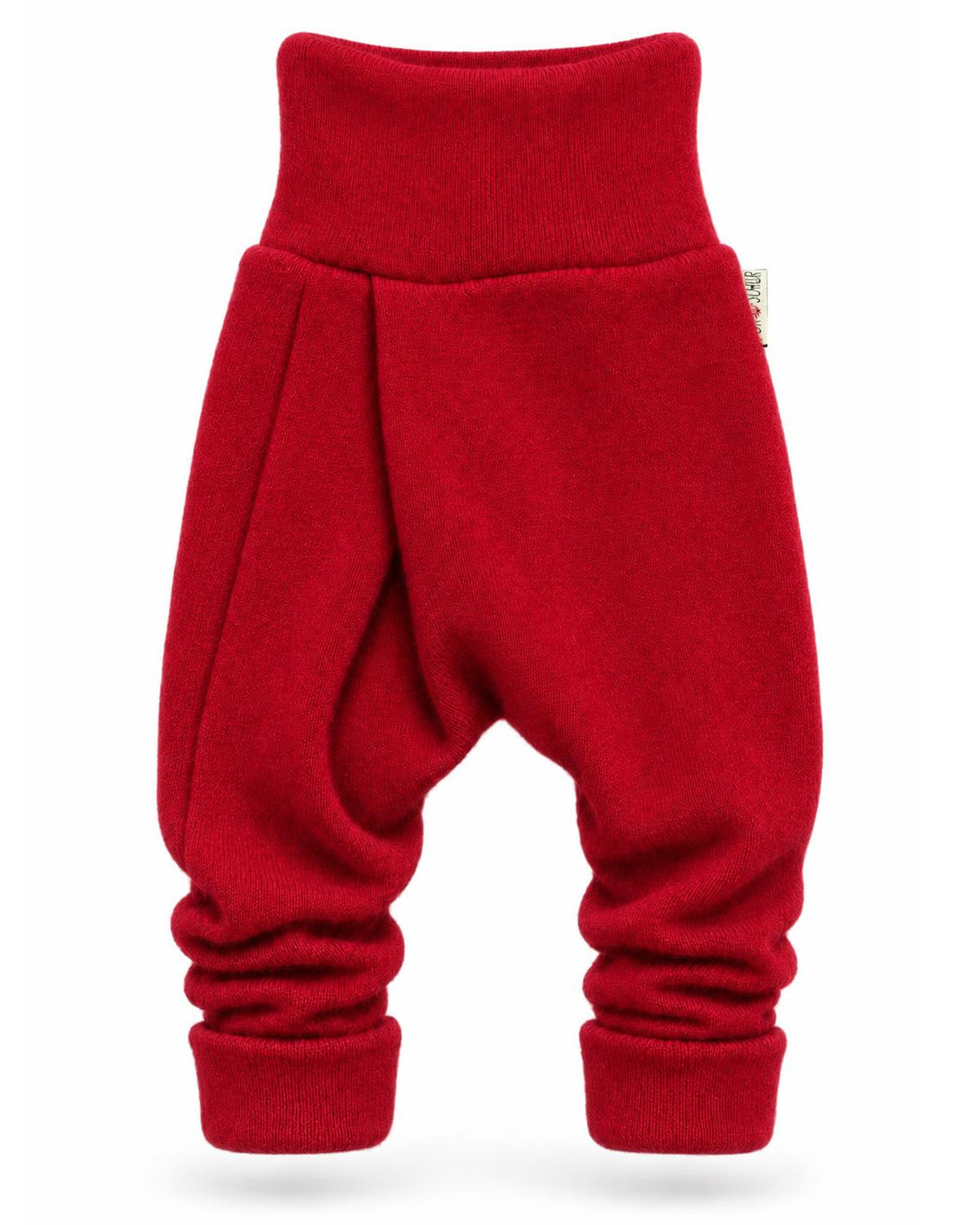 Kaschmir Baby Mitwachshose in Rot, genäht in Berlin