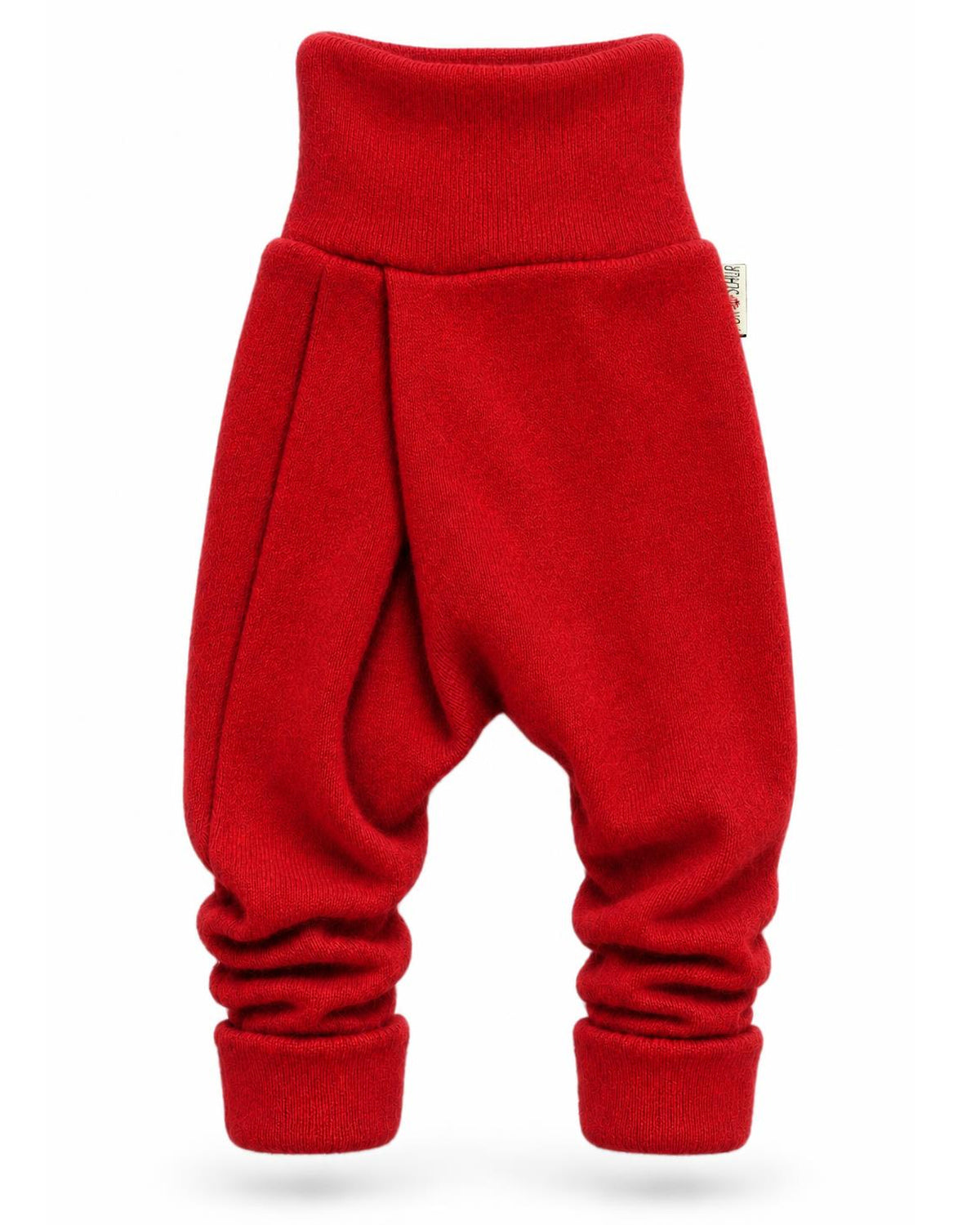 Kaschmir Baby Mitwachshose in Rot, genäht in Berlin