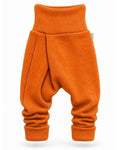 Kaschmir Baby Mitwachshose in Orange, genäht in Berlin