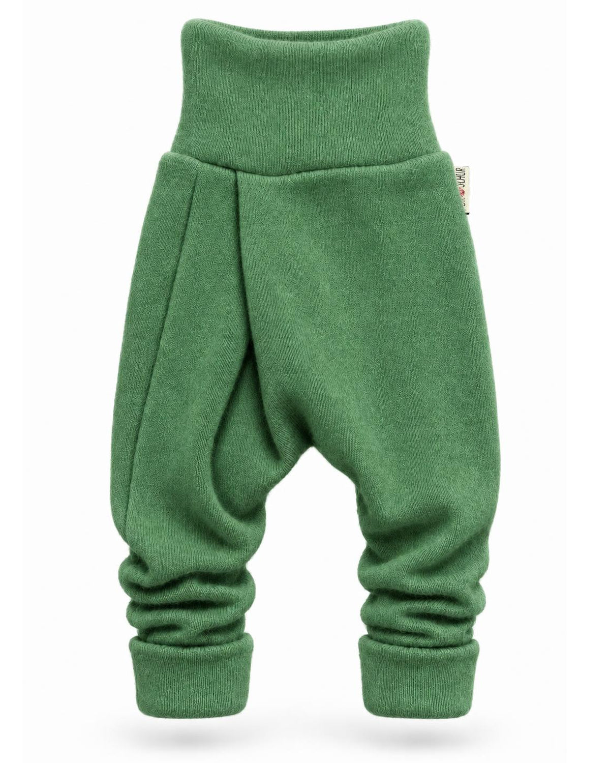 Kaschmir Baby Mitwachshose in Grün, genäht in Berlin