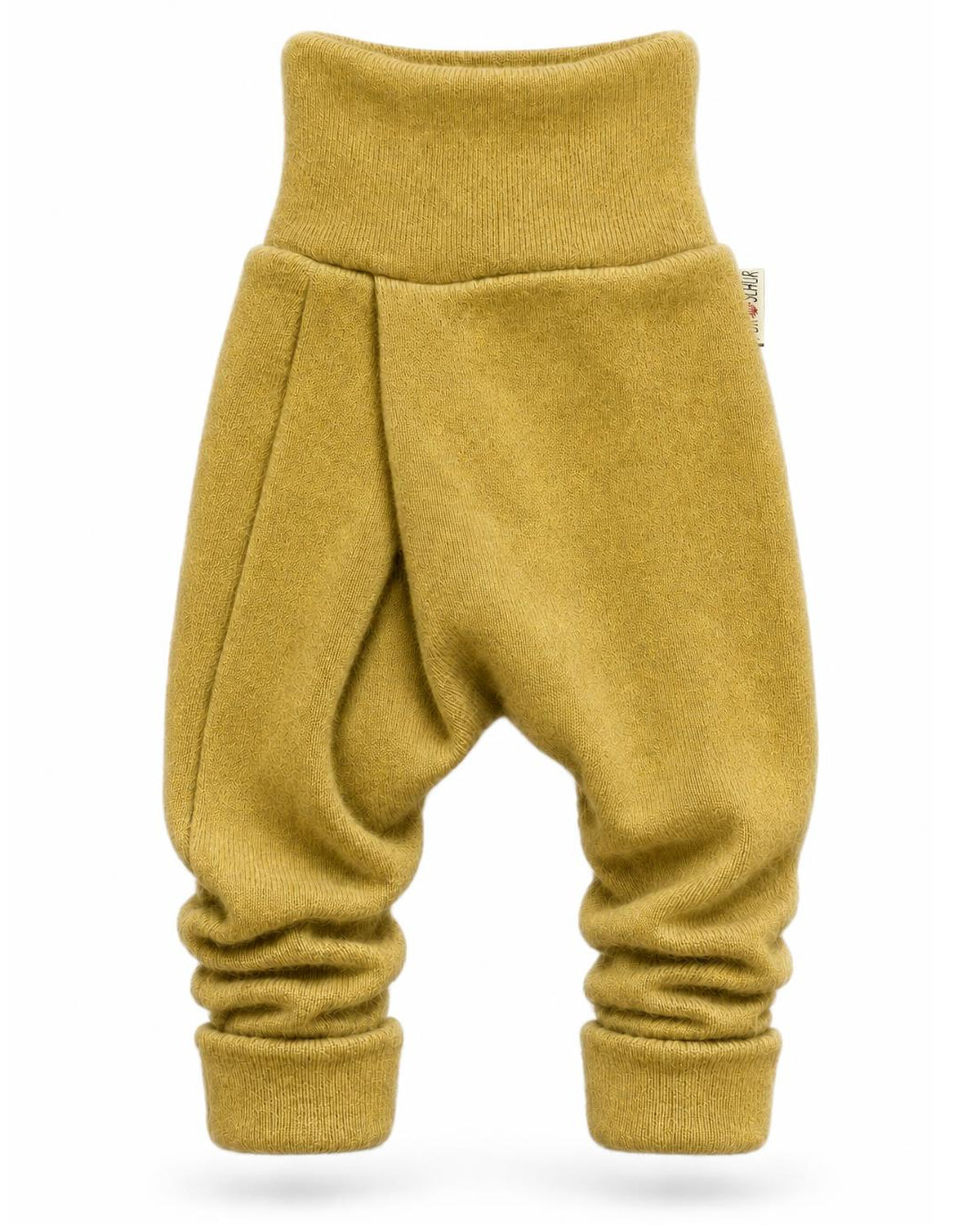 Kaschmir Baby Mitwachshose in Gelb, genäht in Berlin
