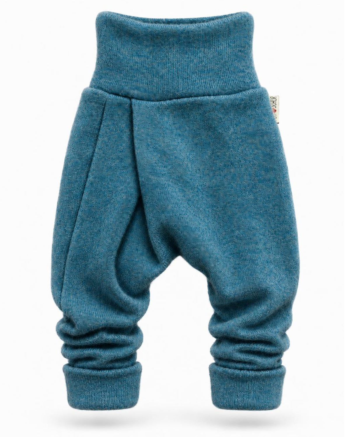 Kaschmir Baby Mitwachshose in Blau, genäht in Berlin