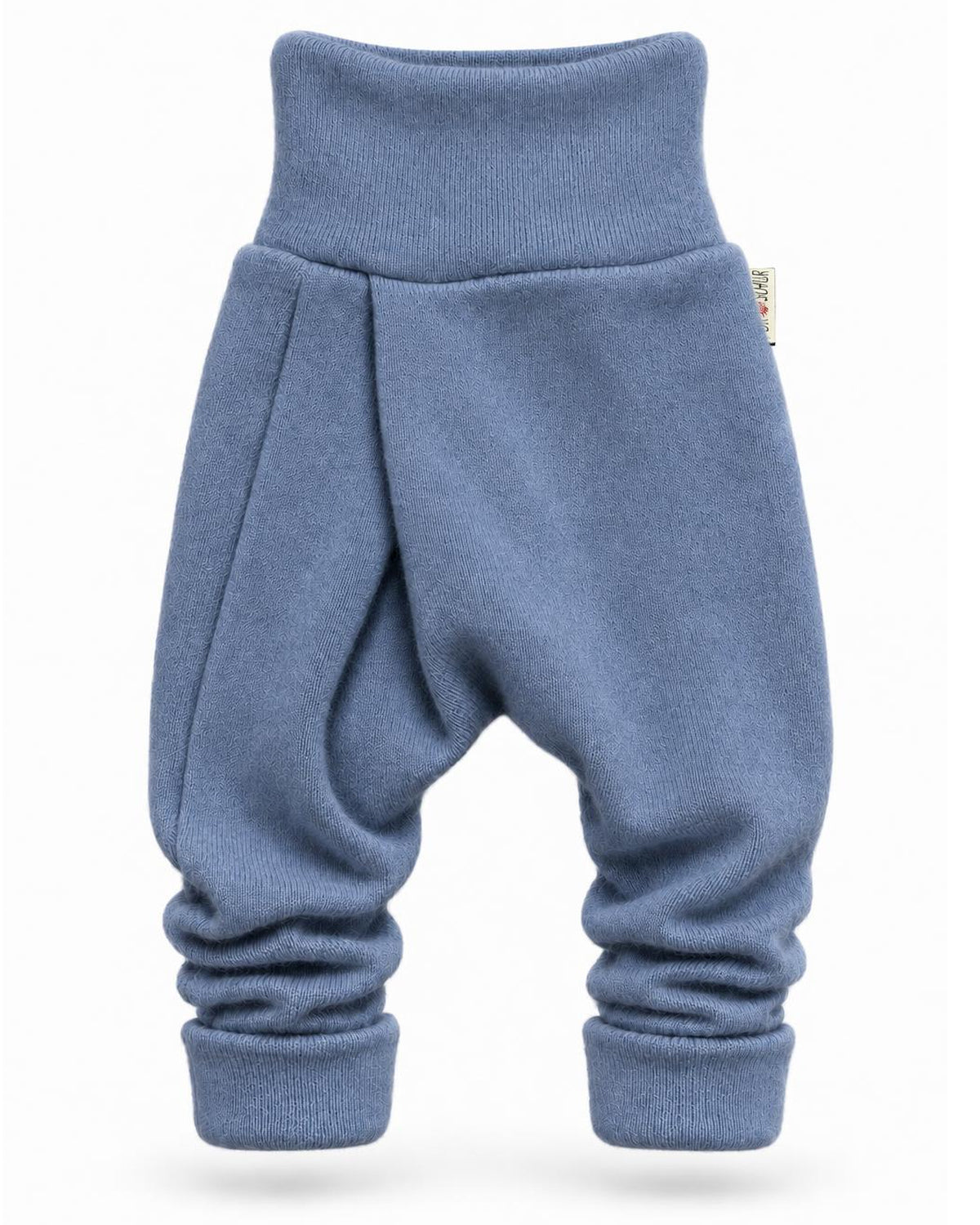 Kaschmir Baby Mitwachshose in Blau, genäht in Berlin