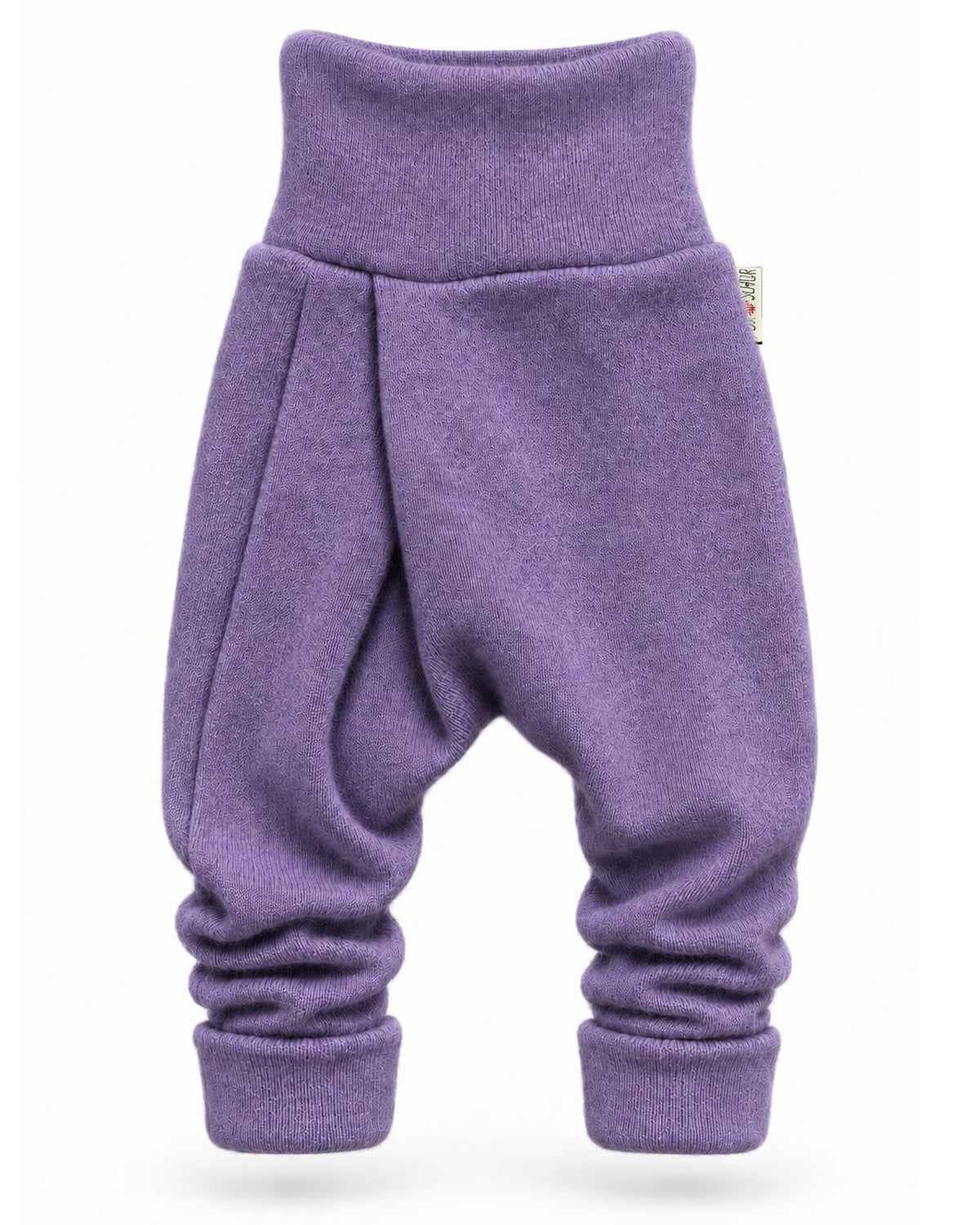 Kaschmir Baby Mitwachshose in Lila, genäht in Berlin