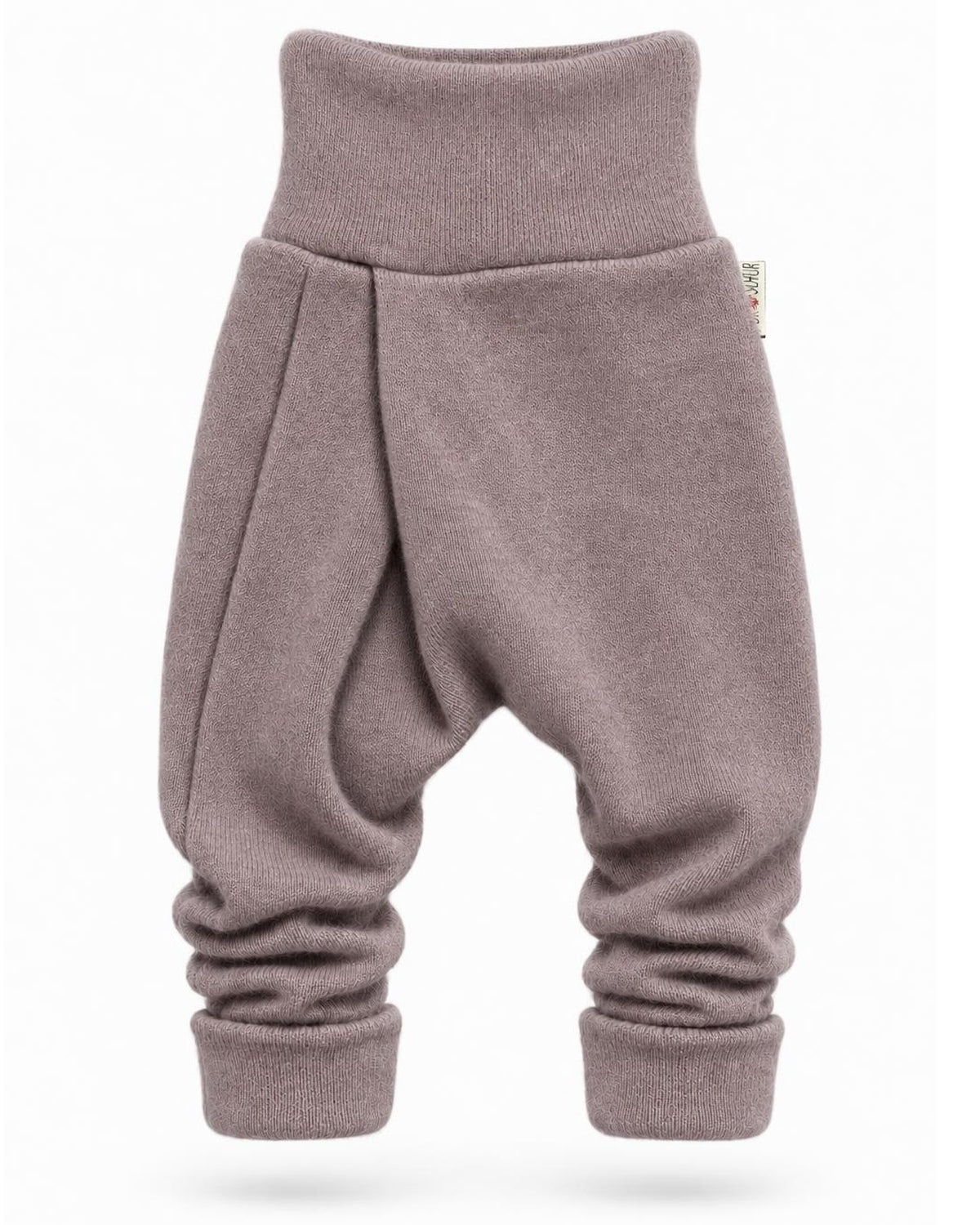 Kaschmir Baby Mitwachshose in Lila, genäht in Berlin