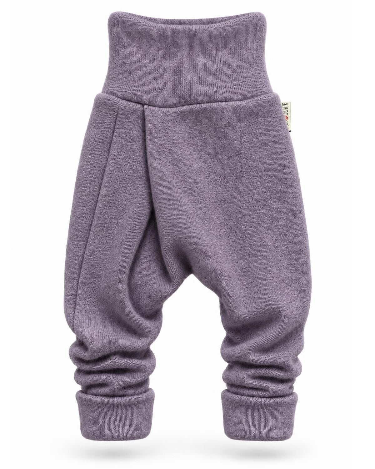 Kaschmir Baby Mitwachshose in Lila, genäht in Berlin