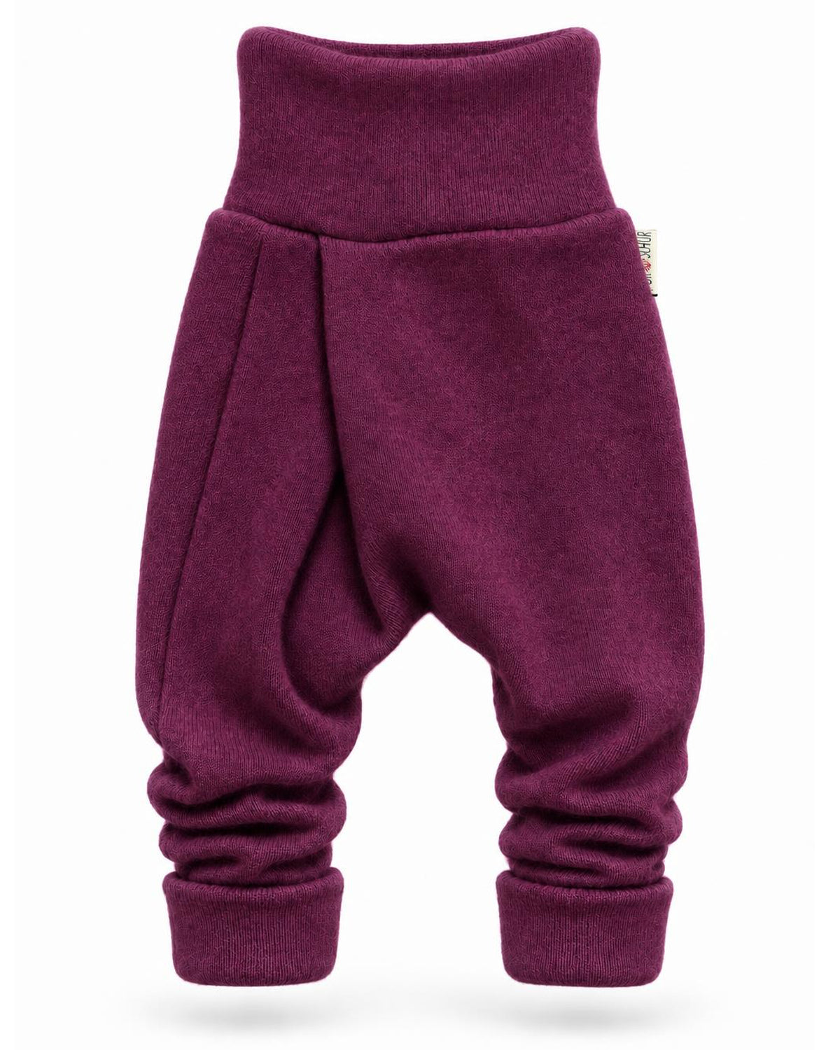 Kaschmir Baby Mitwachshose in Lila, genäht in Berlin