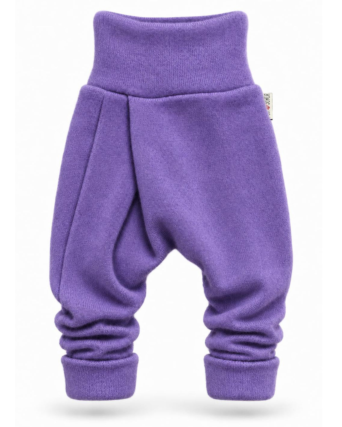 Kaschmir Baby Mitwachshose in Lila, genäht in Berlin