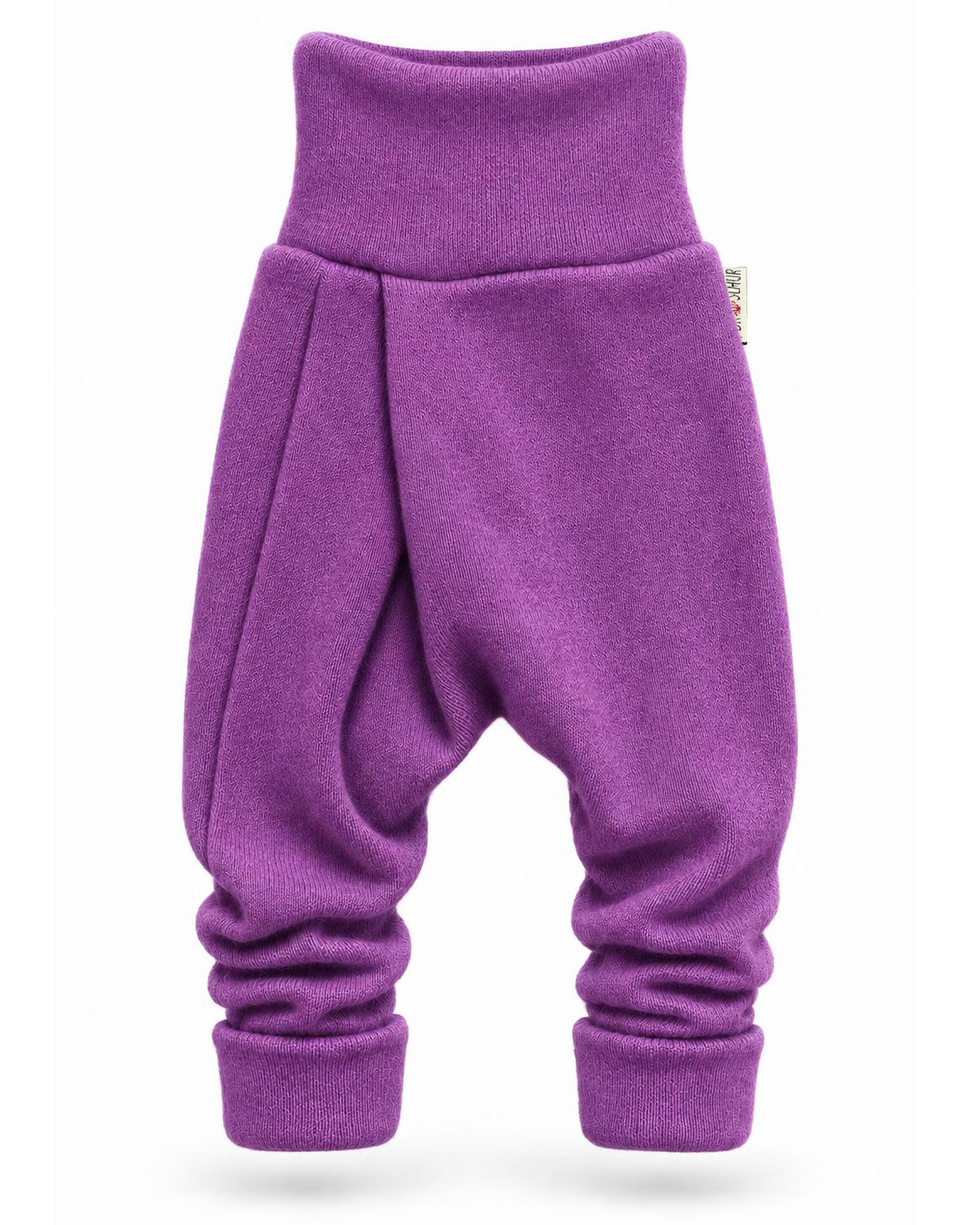 Kaschmir Baby Mitwachshose in Lila, genäht in Berlin