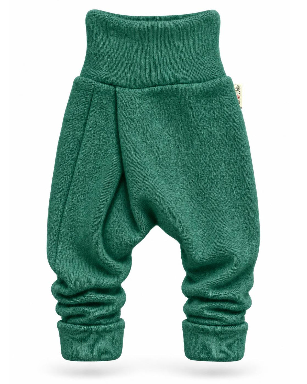 Kaschmir Baby Mitwachshose in Grün, genäht in Berlin