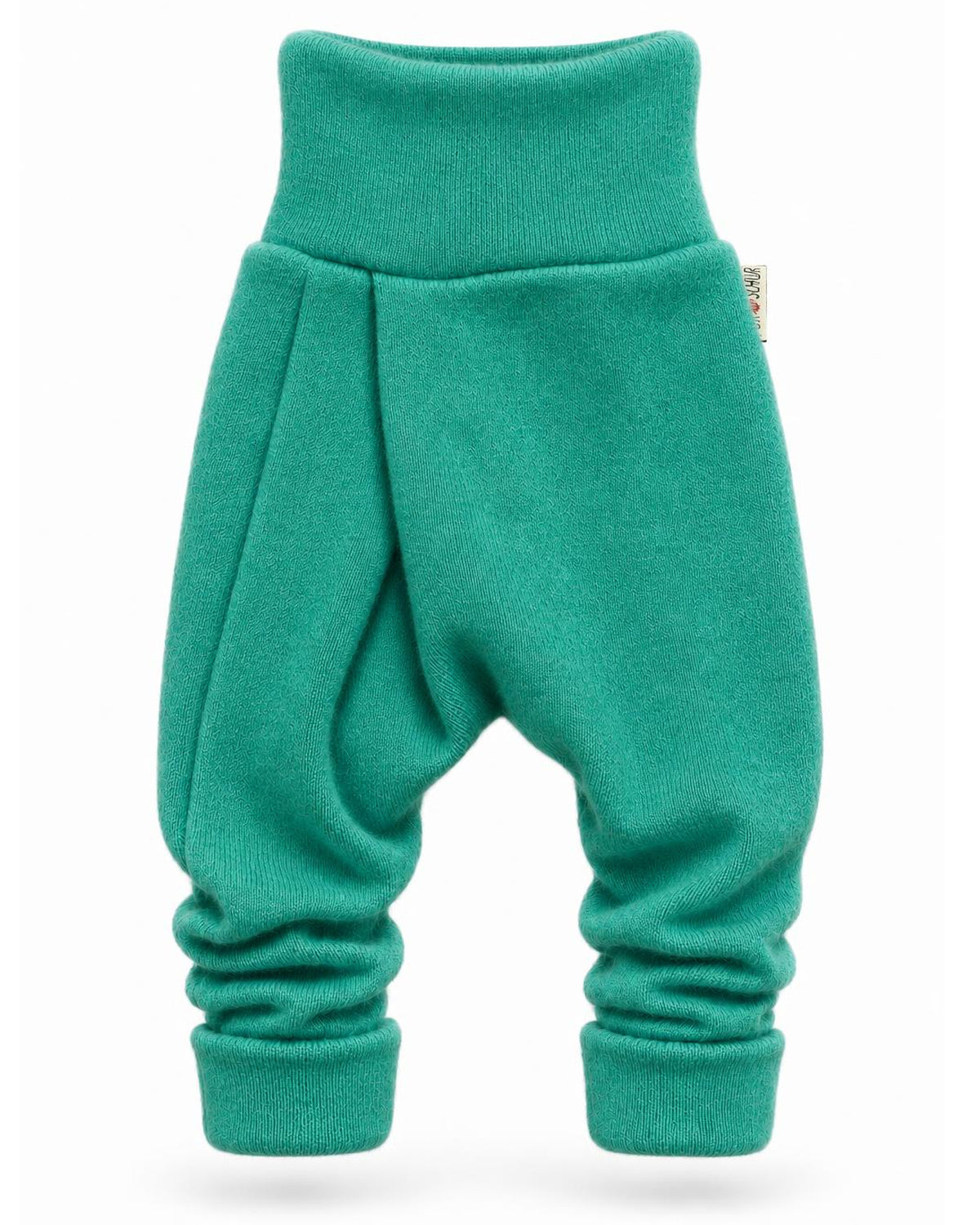 Kaschmir Baby Mitwachshose in Grün, genäht in Berlin