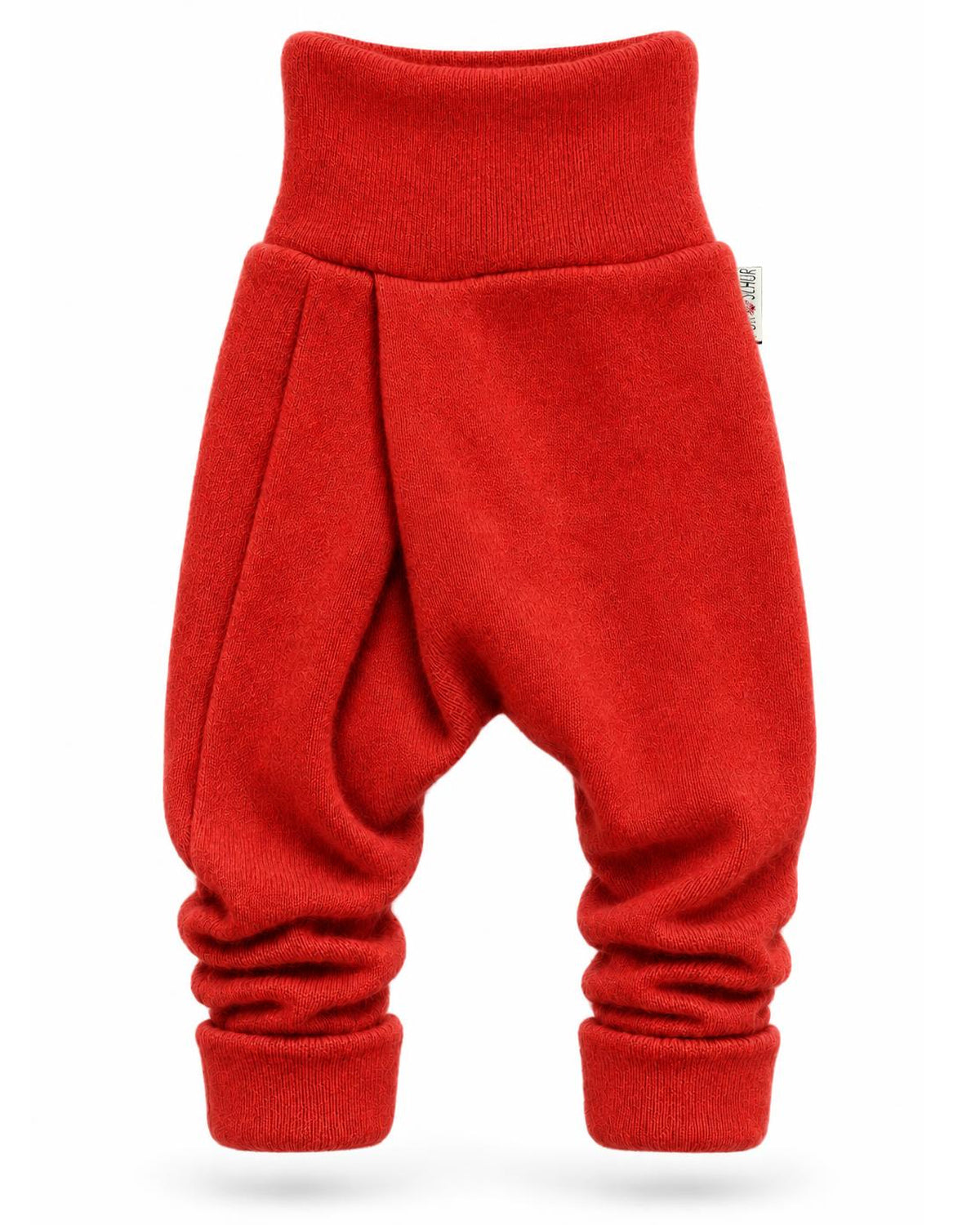 Kaschmir Baby Mitwachshose in Orange, genäht in Berlin