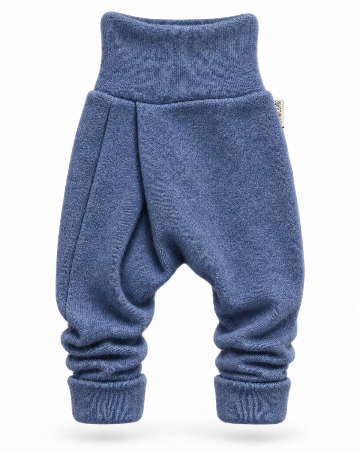Kaschmir Baby Mitwachshose in Blau, genäht in Berlin
