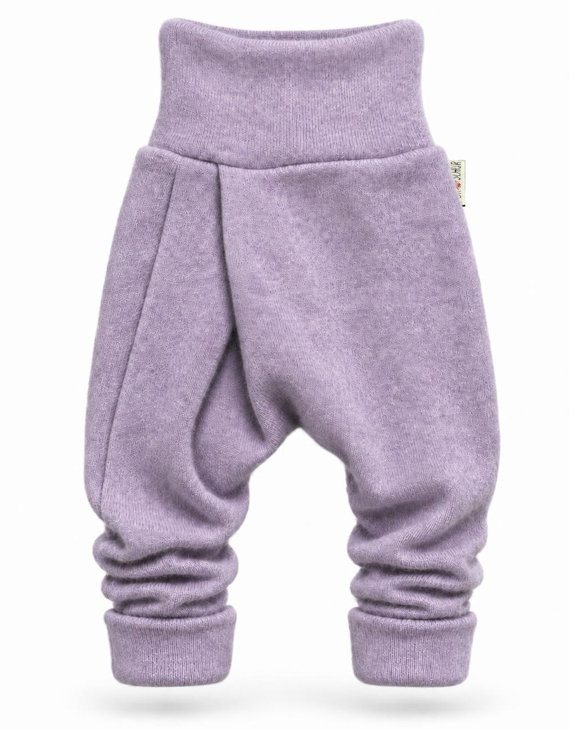 Kaschmir Baby Mitwachshose in Lila, genäht in Berlin