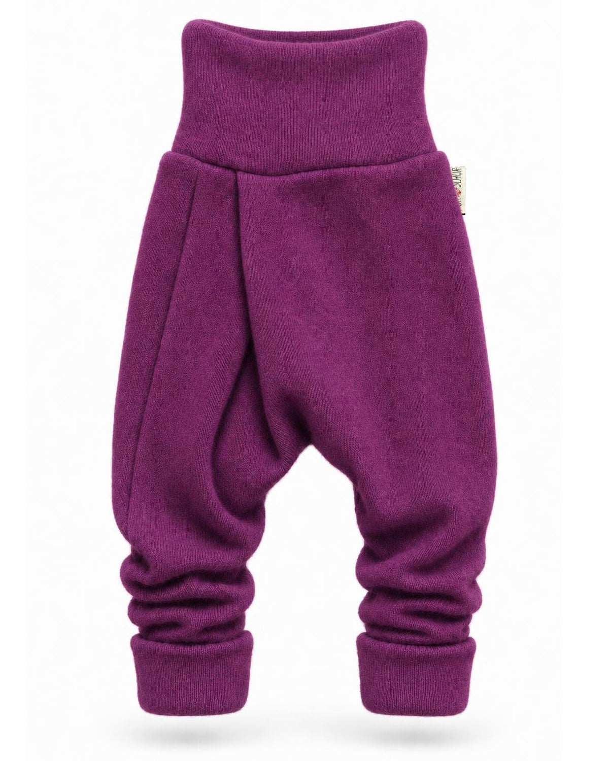 Kaschmir Baby Mitwachshose in Lila, genäht in Berlin