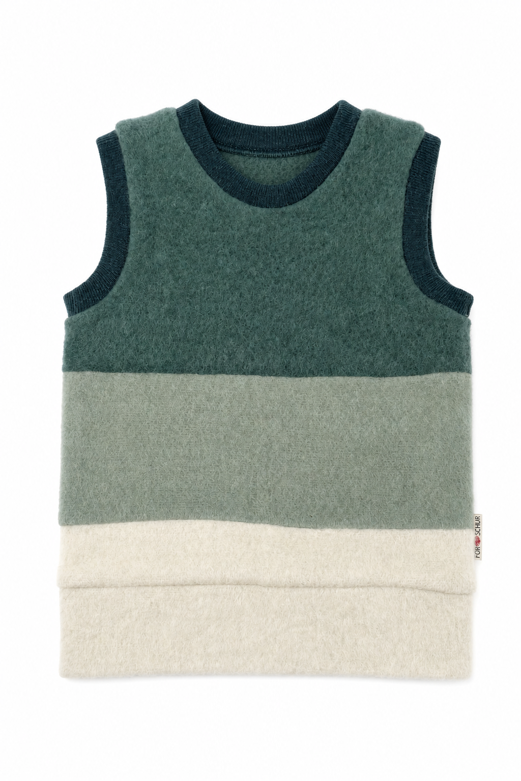 Wollfleece Pullunder für Babys in Größe 74/80, genäht in Berlin