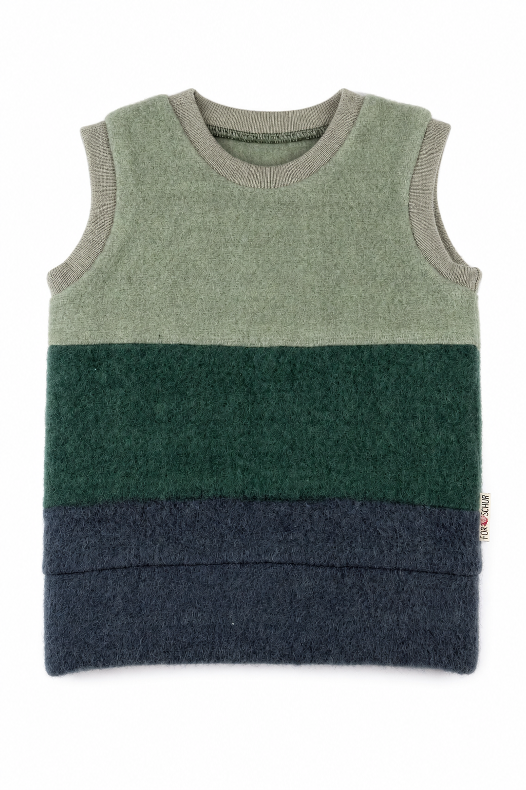 Wollfleece Pullunder für Babys in Größe 74/80, genäht in Berlin