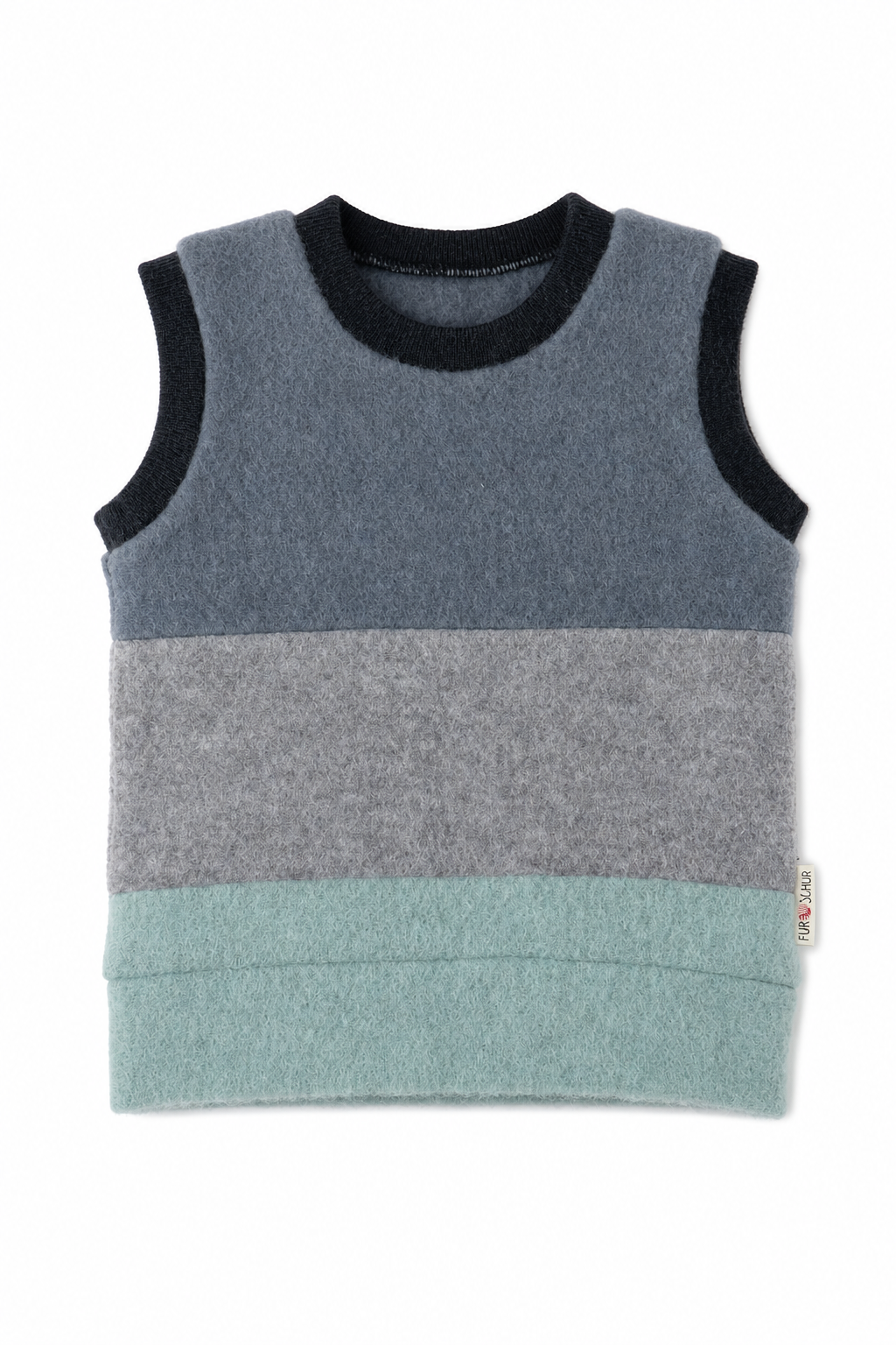 Wollfleece Pullunder für Babys in Größe 74/80, genäht in Berlin