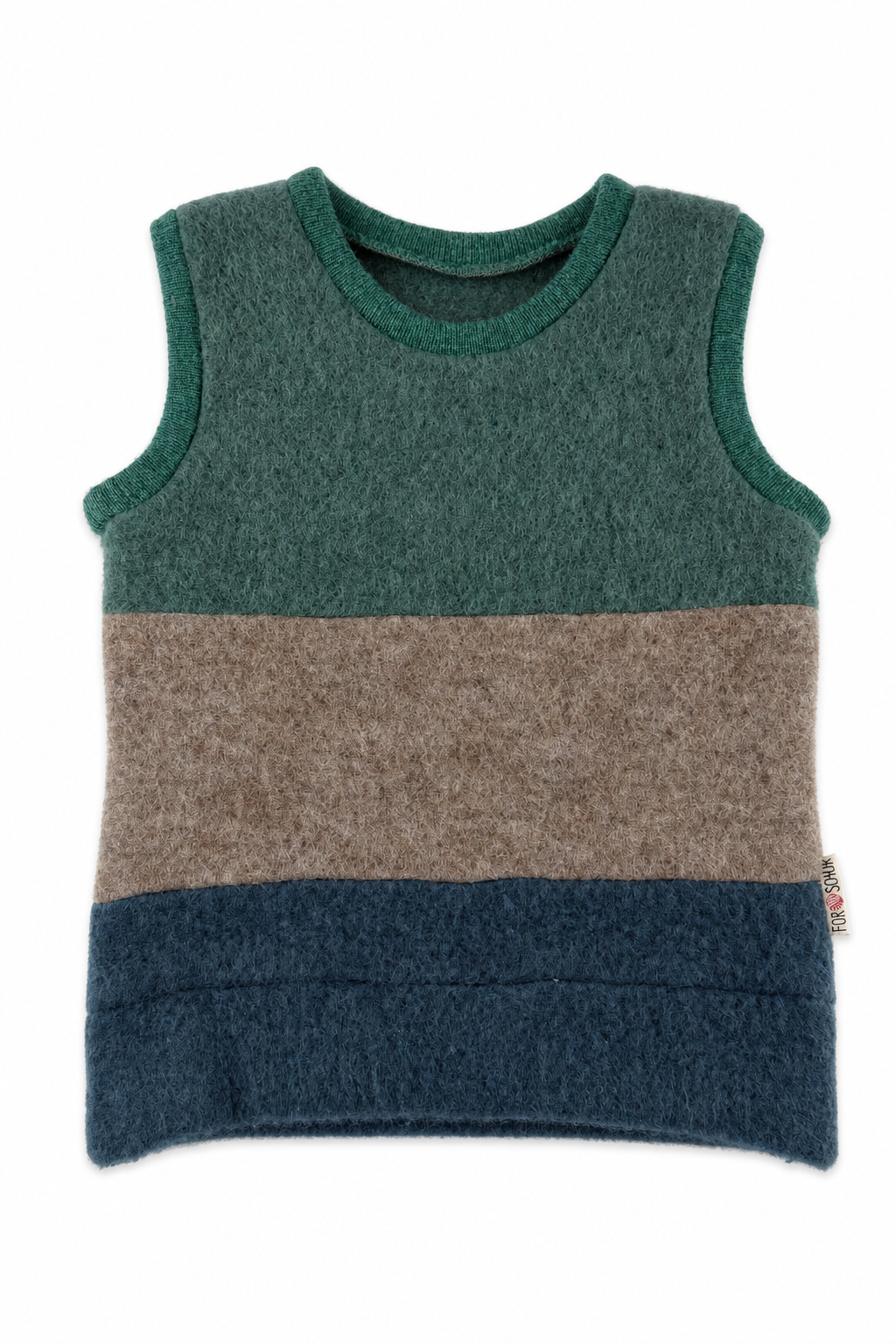 Wollfleece Pullunder für Babys in Größe 74/80, genäht in Berlin