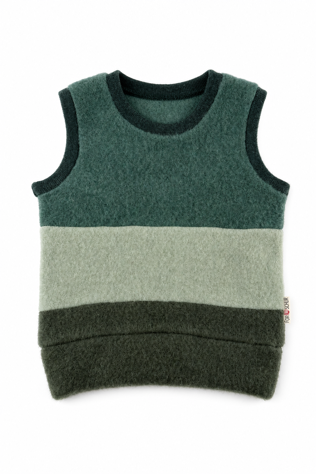 Wollfleece Pullunder für Babys in Größe 74/80, genäht in Berlin