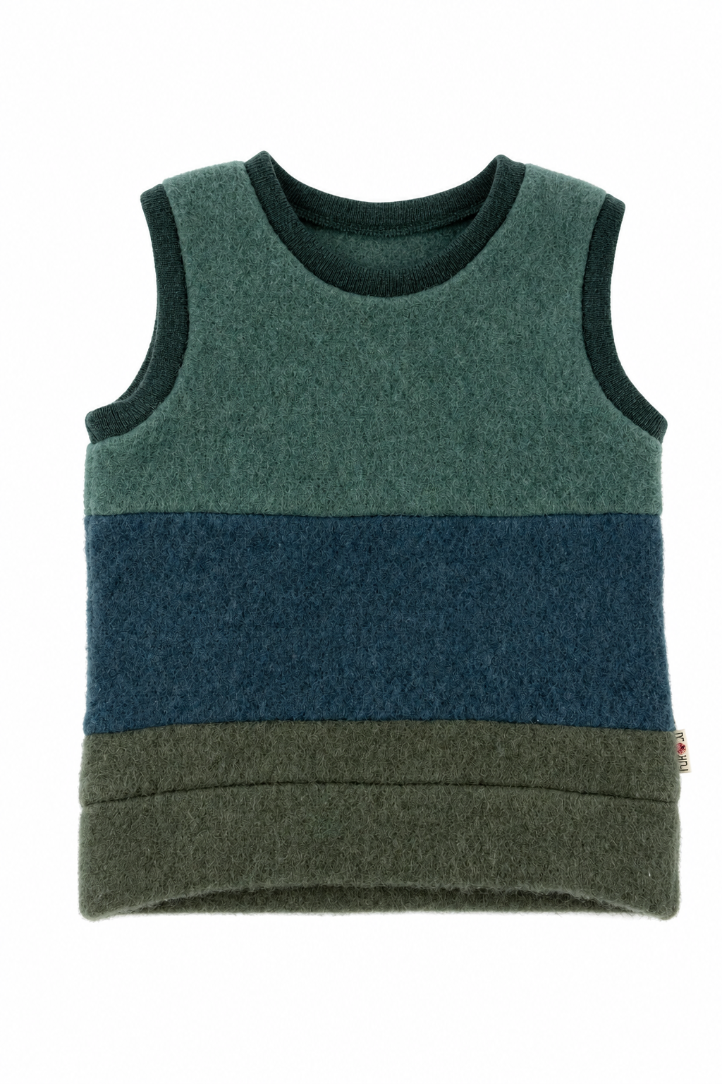 Wollfleece Pullunder für Babys in Größe 74/80, genäht in Berlin
