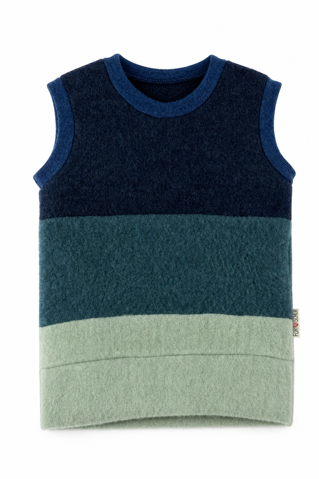 Wollfleece Pullunder für Babys in Größe 74/80, genäht in Berlin