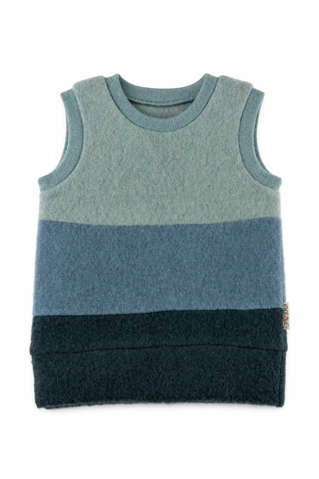 Wollfleece Pullunder für Babys in Größe 74/80, genäht in Berlin
