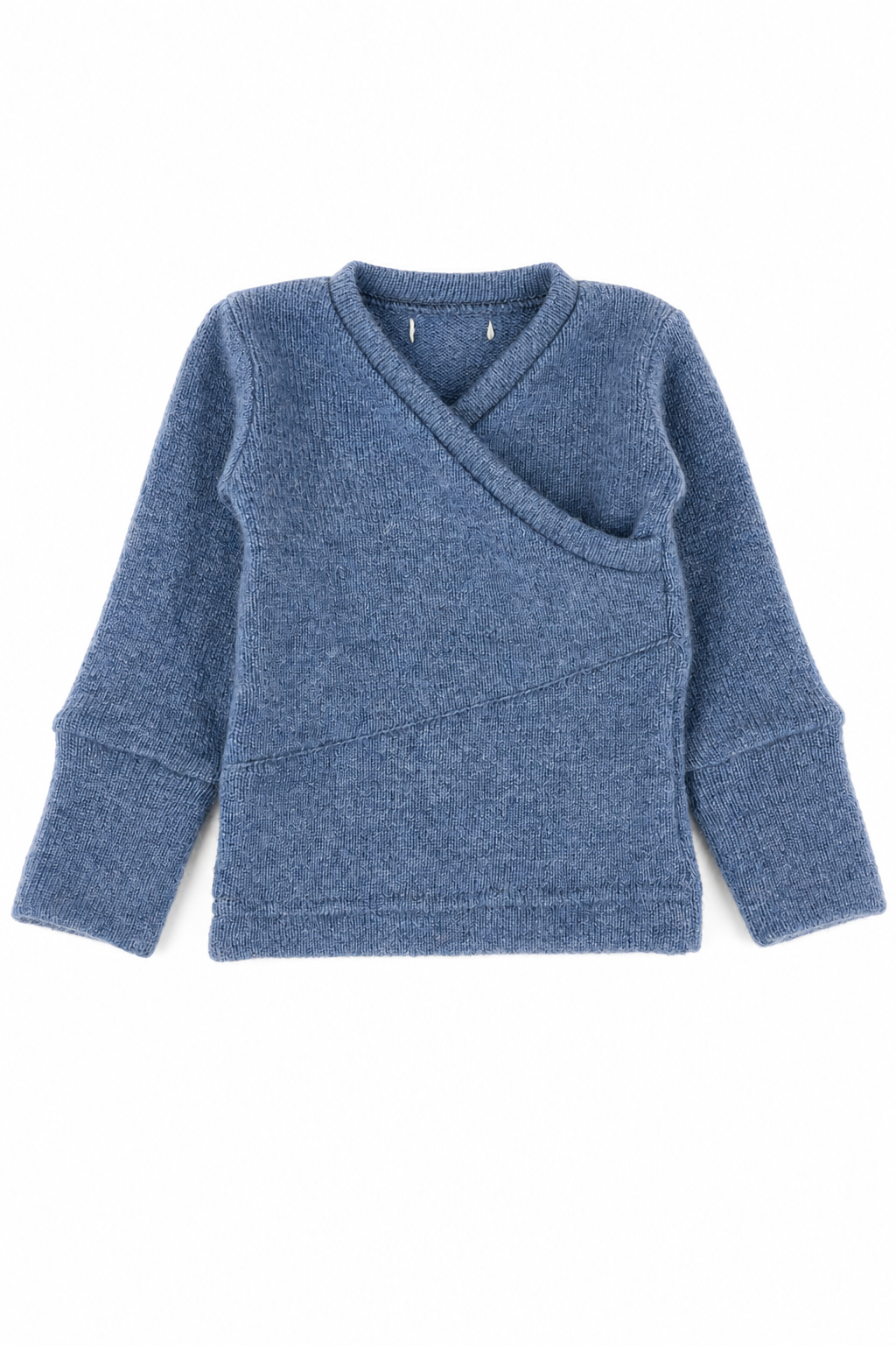 Kaschmir Baby Longsleeve in Blau, Größe 50/56, genäht in Berlin
