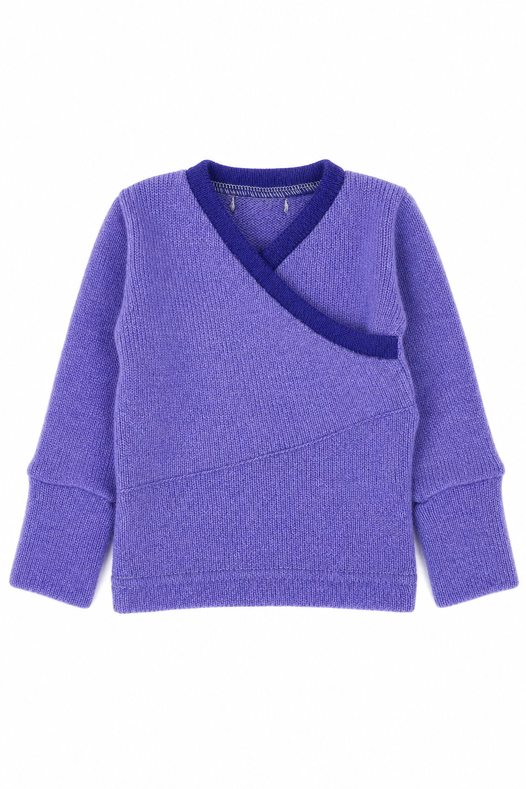 Kaschmir Baby Longsleeve in Lila, Größe 50/56, genäht in Berlin